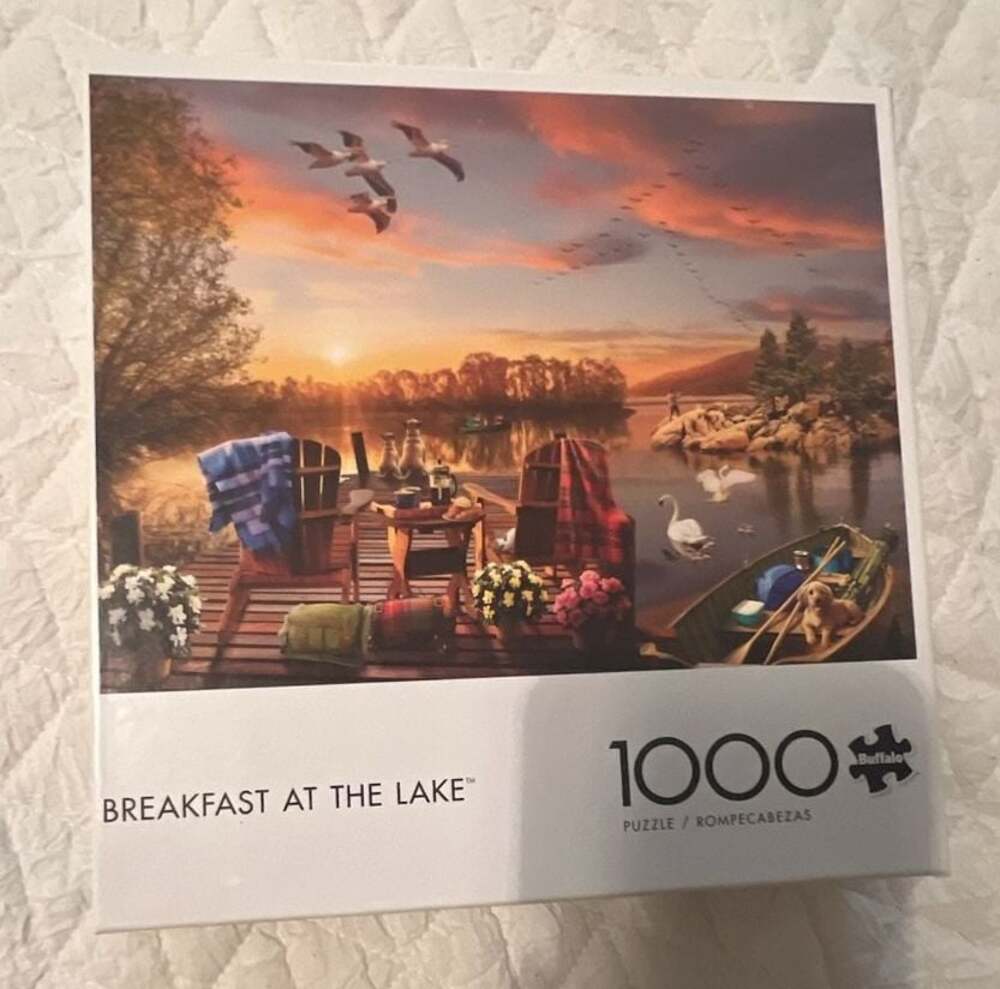 Buffalo Games Darrell Bush Breakfast At The Lake 1000 Piece Jigsaw Puzzle
